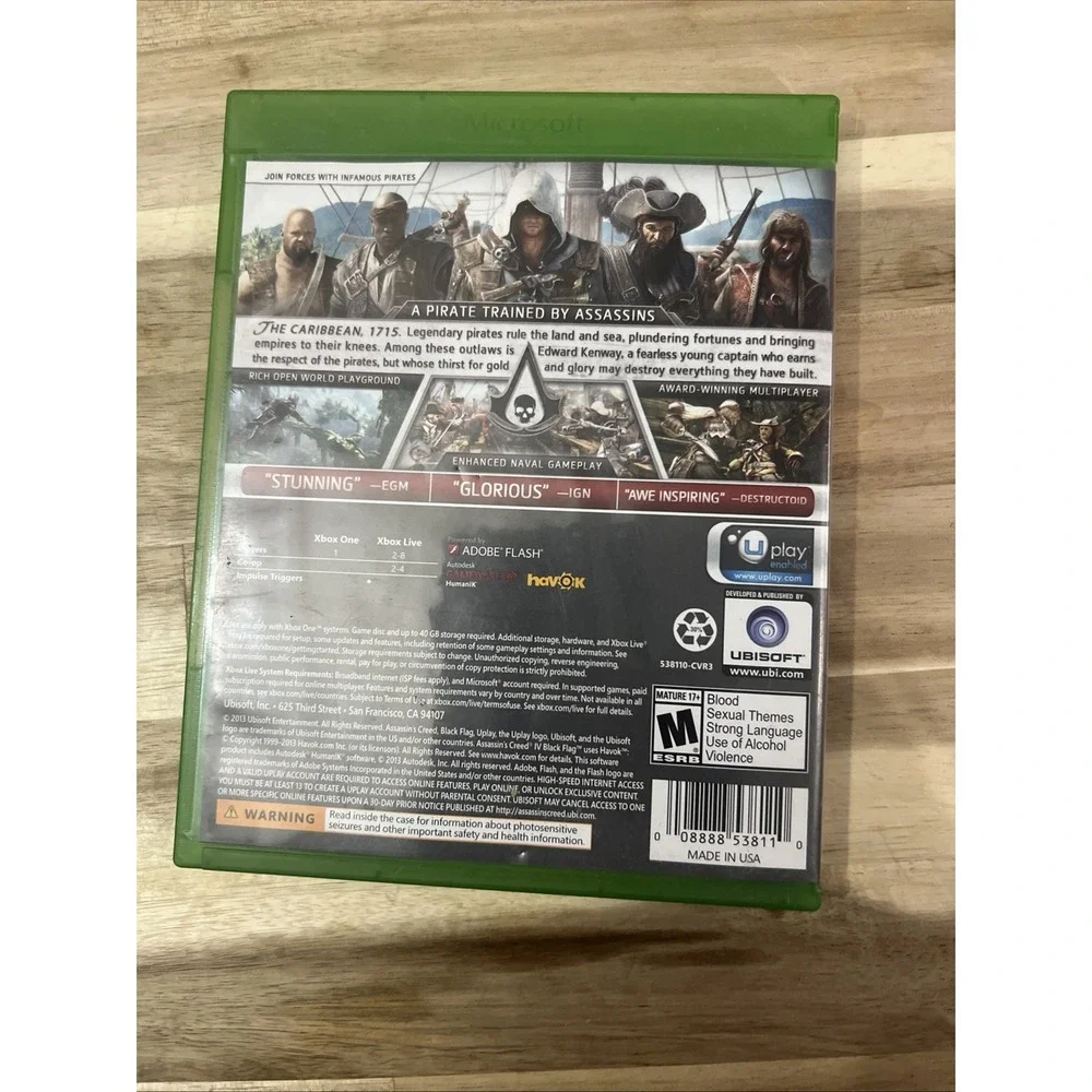 Assassin's Creed IV Black Flag - Microsoft Xbox 360  Tested Free Shipping